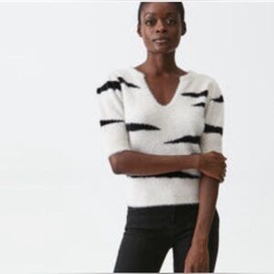 Michael Stars cropped eyelash sweater, elbow sleeves, size small